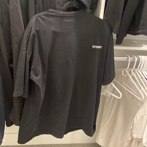 Vetements Baggy Oversized Boxy Men’s Large Tee T-Shirt Black Graphic Tee Street